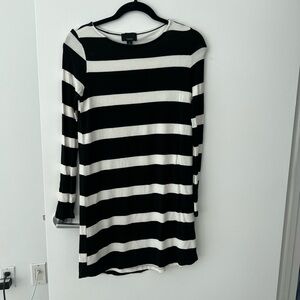 Black & White Striped Mini Dress